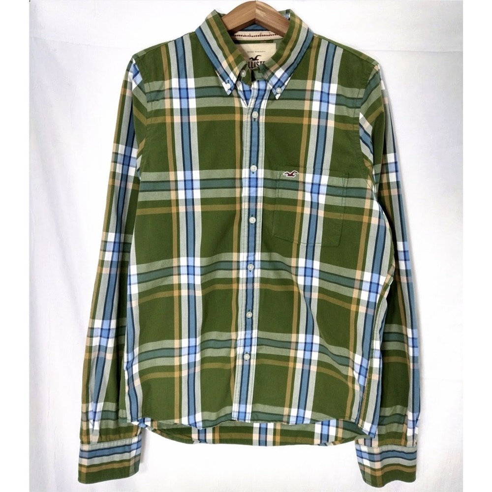 NWOT Holister 1922 Shirt Seagull Green Blue Preppy Ivy Grunge 90's Gorpcore XL